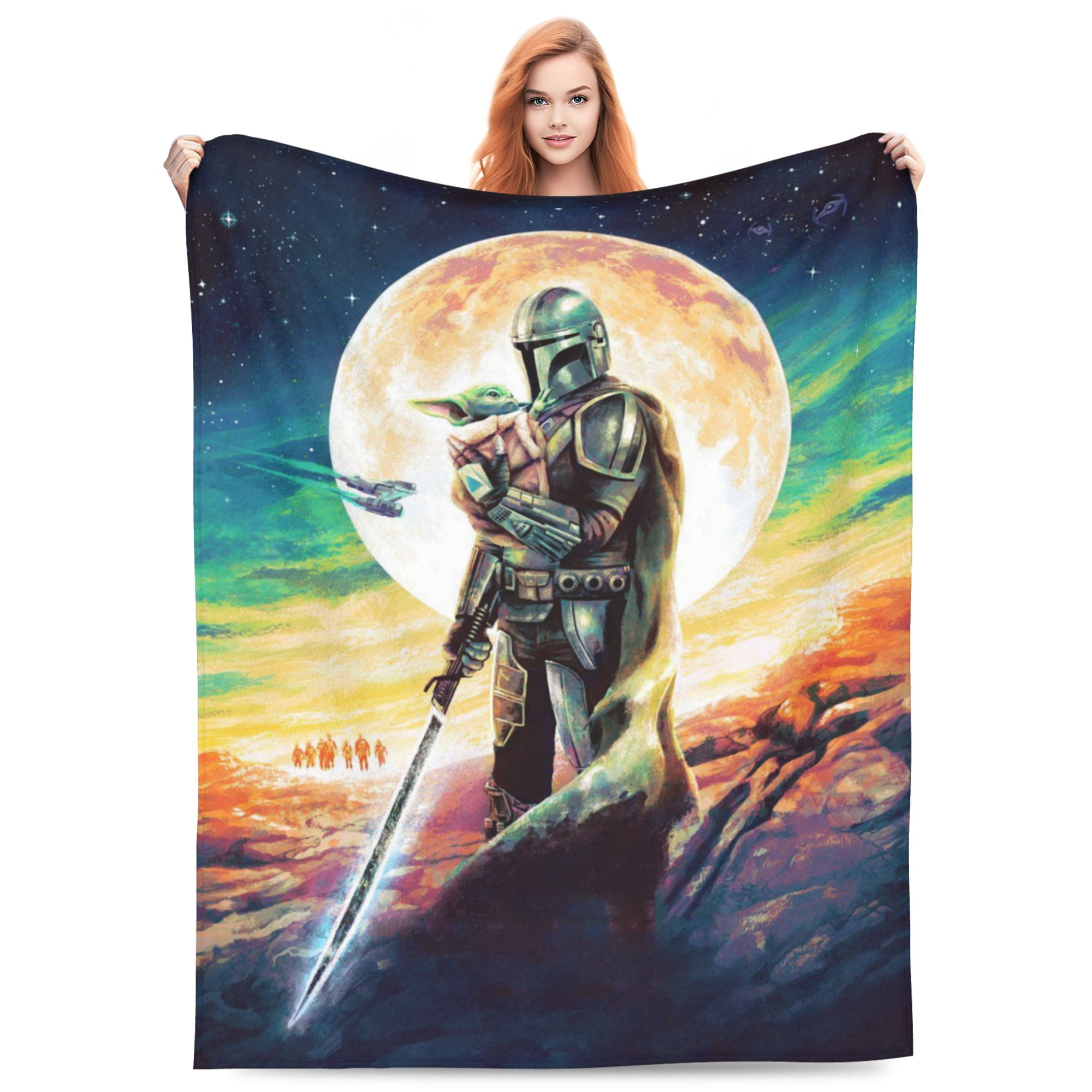 Baby Yoda Blanket Ultra Soft Flannel Throw Blanket Lightweight Warm