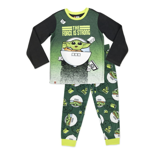 Baby Yoda Boys 2 Pc Long Sleeve Long Pant Fleece Pajama Set, Sizes 4-12