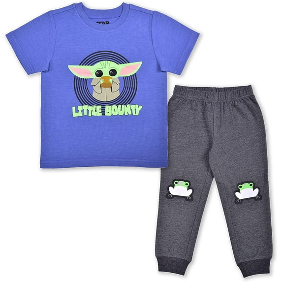 Baby Yoda Boys 2 Piece Short Sleeve and Joggers, Infant