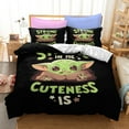 thumbnail image 1 of Baby Yoda Cartoon Anime 2 Piece/3 Piece Bedding Sets Comforters Sets & Pillowcases Set for Boys Girls Mens Womens Breathable Durable Microfiber Super Soft Ultra-Soft Fashion Funny, 1 of 9