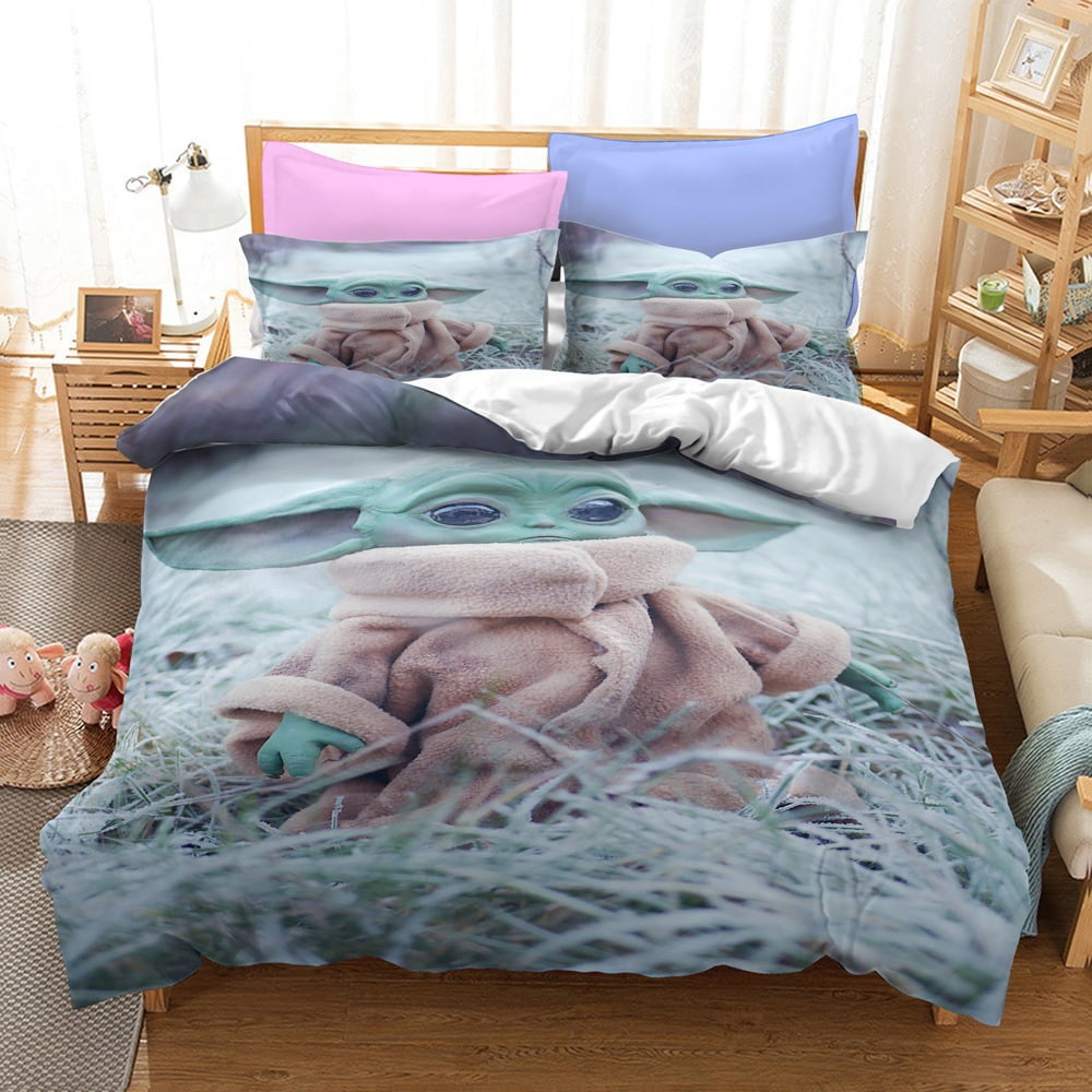 Baby Yoda Cartoon Anime 2 Piece/3 Piece Bedding Sets Comforters Sets ...