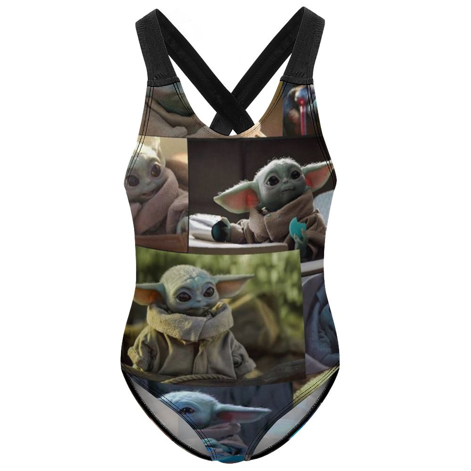 Baby Yoda Children's Onepiece Swimsuit Girl's Summer Swimming Pool