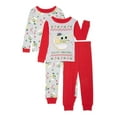 thumbnail image 1 of Baby Yoda Christmas Holiday Toddler Boys Long Sleeve Snug Fit Cotton Pajama Set, 4 Piece, 1 of 3