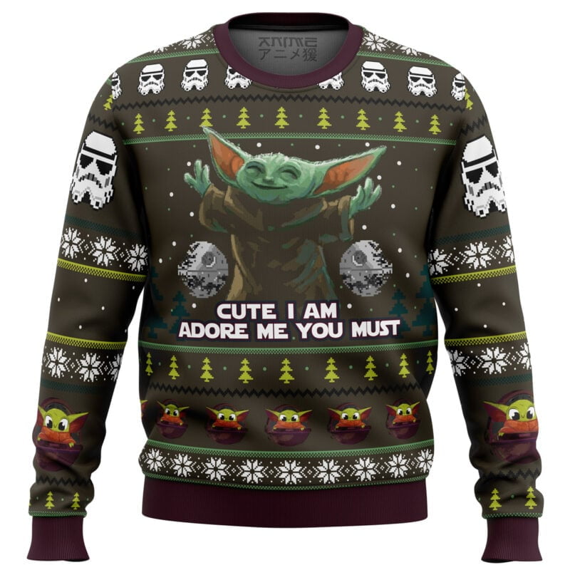 Baby Yoda Cute Mandalorion Star Wars Ugly Christmas Sweater - Walmart.com