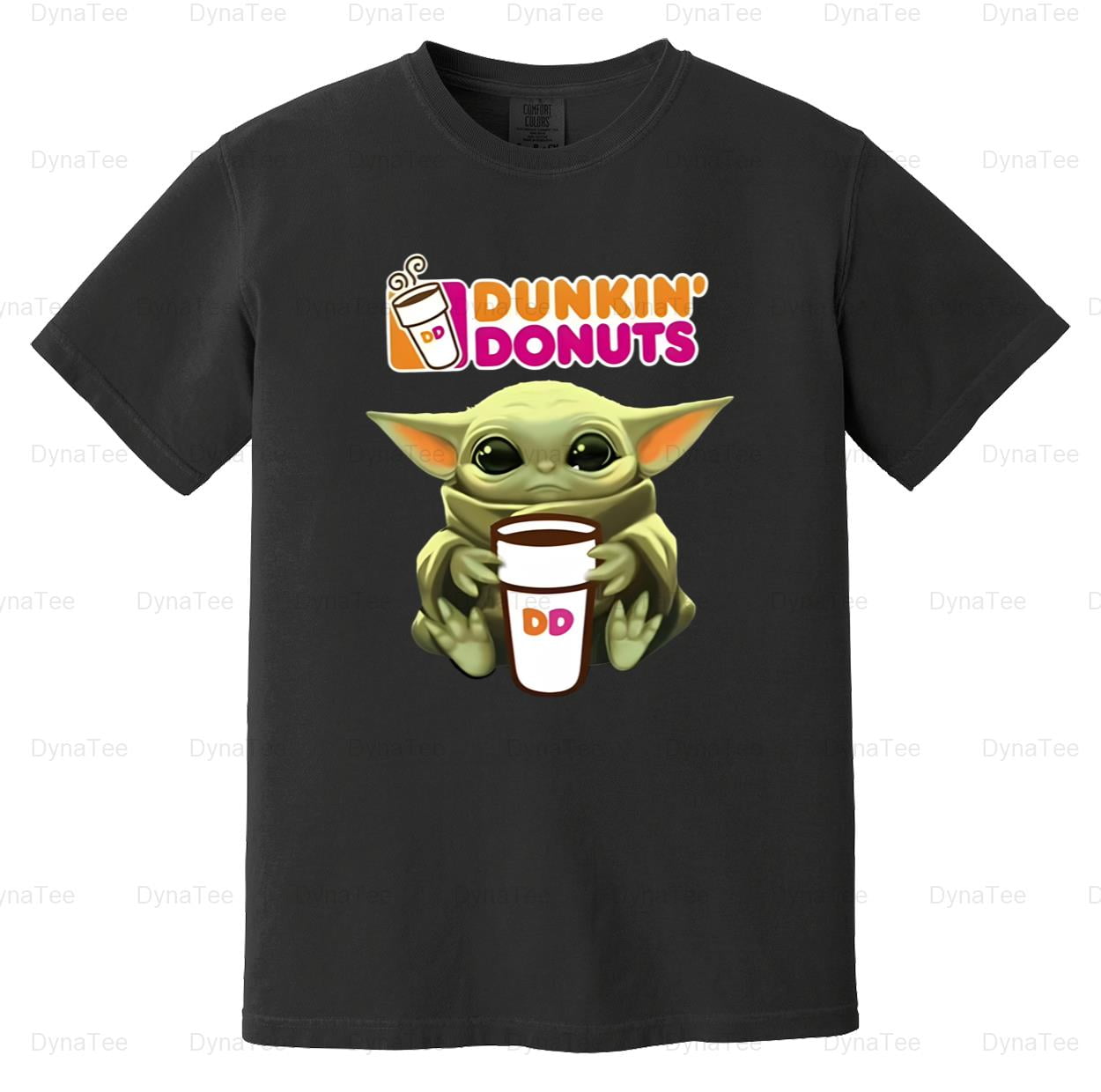 Baby Yoda Dunkin Donuts Funny Coffee Fan SciFi Meme Graphic
