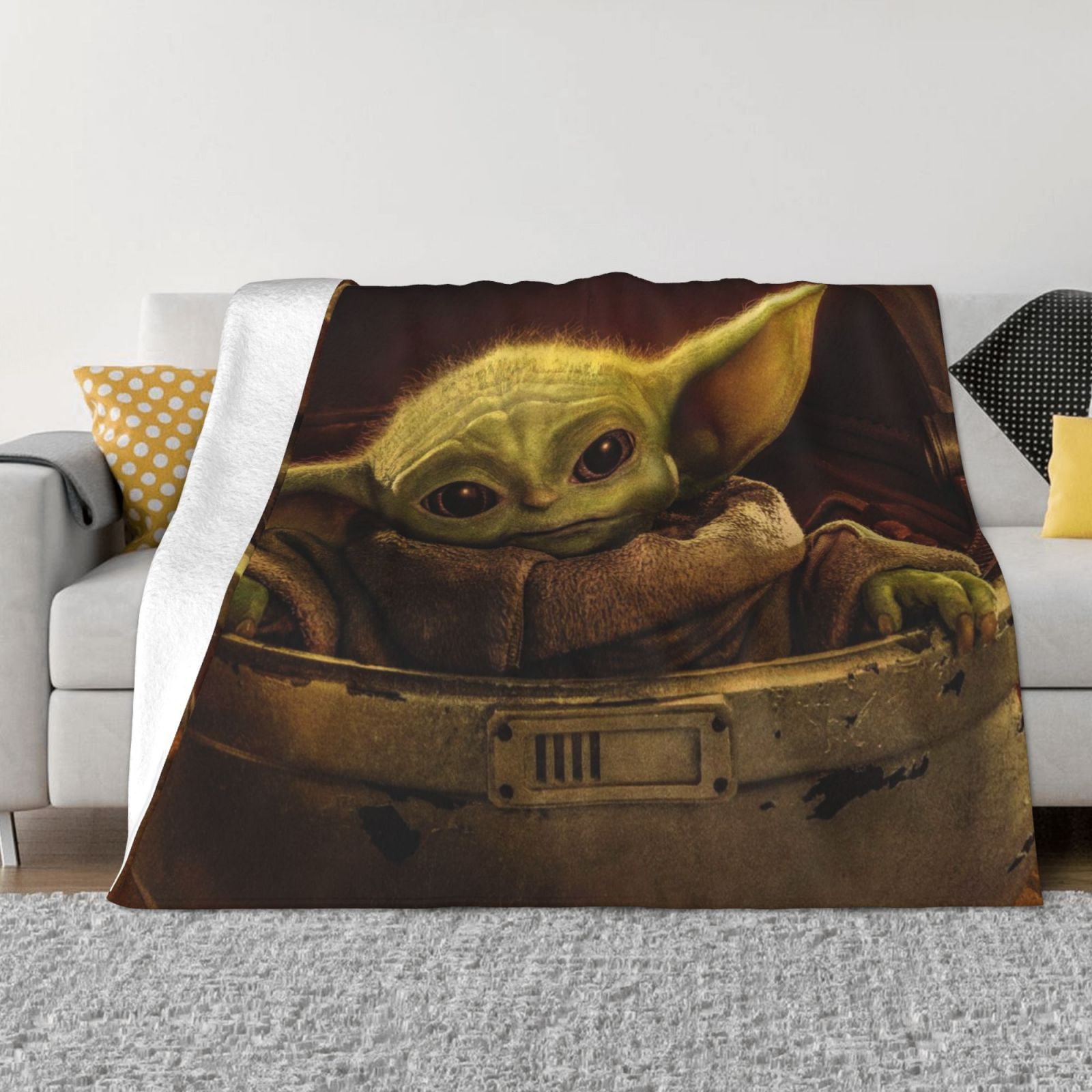 Baby Yoda Fleece Blanket Super Soft Cozy Throw Blanket 50"X40