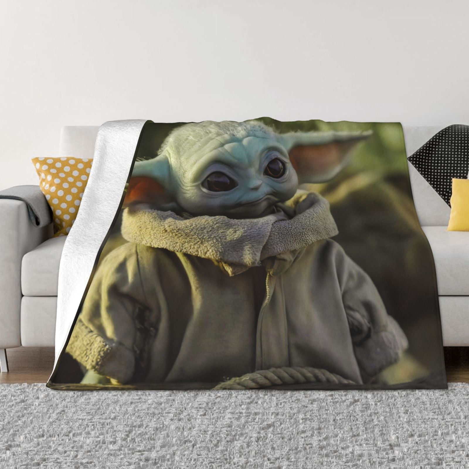 Baby Yoda Fleece Blanket Super Soft Cozy Throw Blanket 50"X40", Lightweight Fuzzy Comfy Flannel