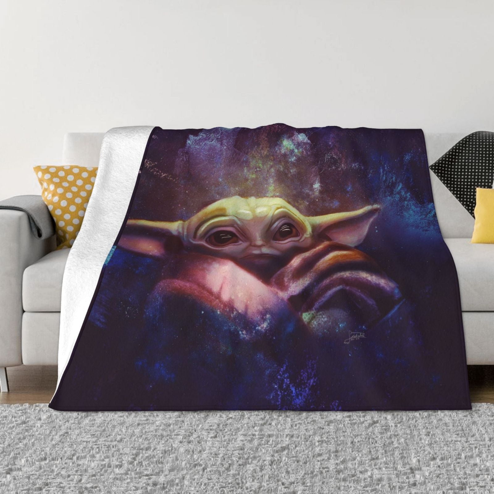 Baby Yoda Fleece Blanket Super Soft Cozy Throw Blanket 50"X40