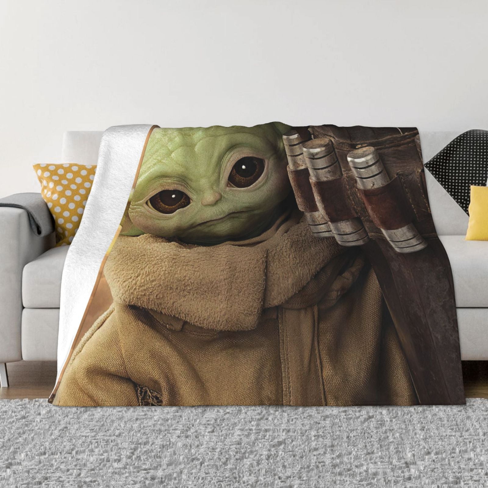 Baby Yoda Fleece Blanket Super Soft Cozy Throw Blanket 50"X40