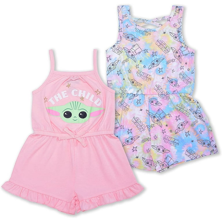 Baby Yoda Girls Pack Sleeveless Romper, Toddler