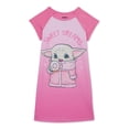 thumbnail image 1 of Baby Yoda Girls Pajama Nightgown with Short Sleeves, Sizes 4-12, 1 of 3