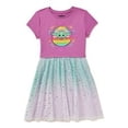 thumbnail image 1 of Baby Yoda Girls Short Sleeve Tulle Dress, Sizes 4-12, 1 of 3