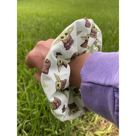 Baby Yoda Green Scrunchie Hair Tie Gift