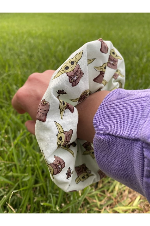 Baby Yoda Green Scrunchie Hair Tie Gift