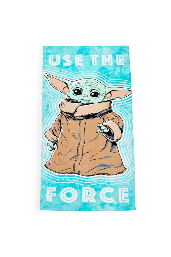 Baby Yoda Grogu Beach Towel, Star Wars, Kids, 28 x 58