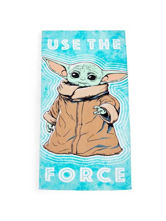 Baby Yoda Grogu Beach Towel, Star Wars, Kids, 28 x 58