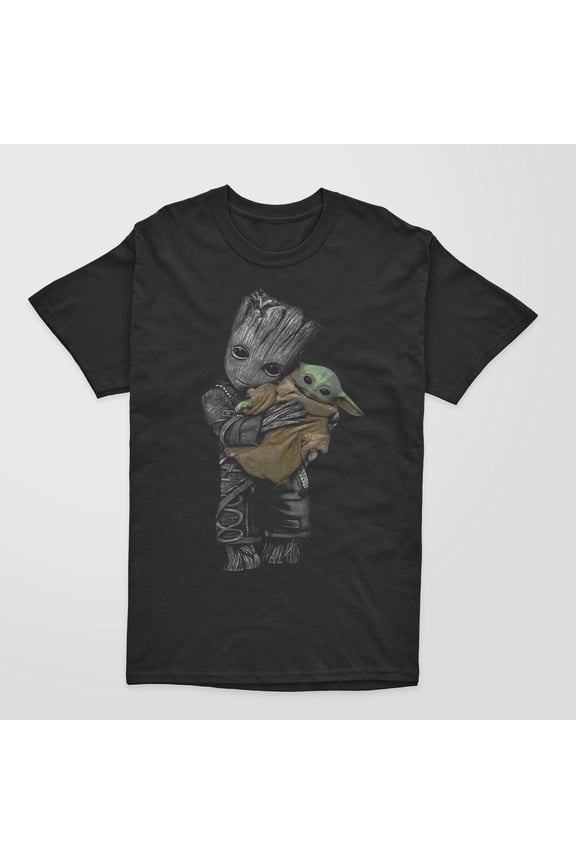 Baby Yoda Groot T-Shirt Cute Adults Galaxy Wars Tee Shirt Top