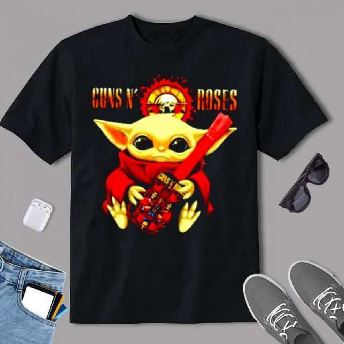 Baby Yoda Guns N’ Roses Band T Shirt
