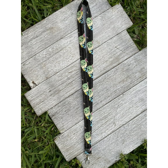 Baby Yoda ID Badge holder Keychain gift