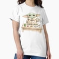 thumbnail image 1 of Baby Yoda Nutritionist Healthy Diet Fitness Professional Chibi Alien Top T-Shirt, 1 of 4