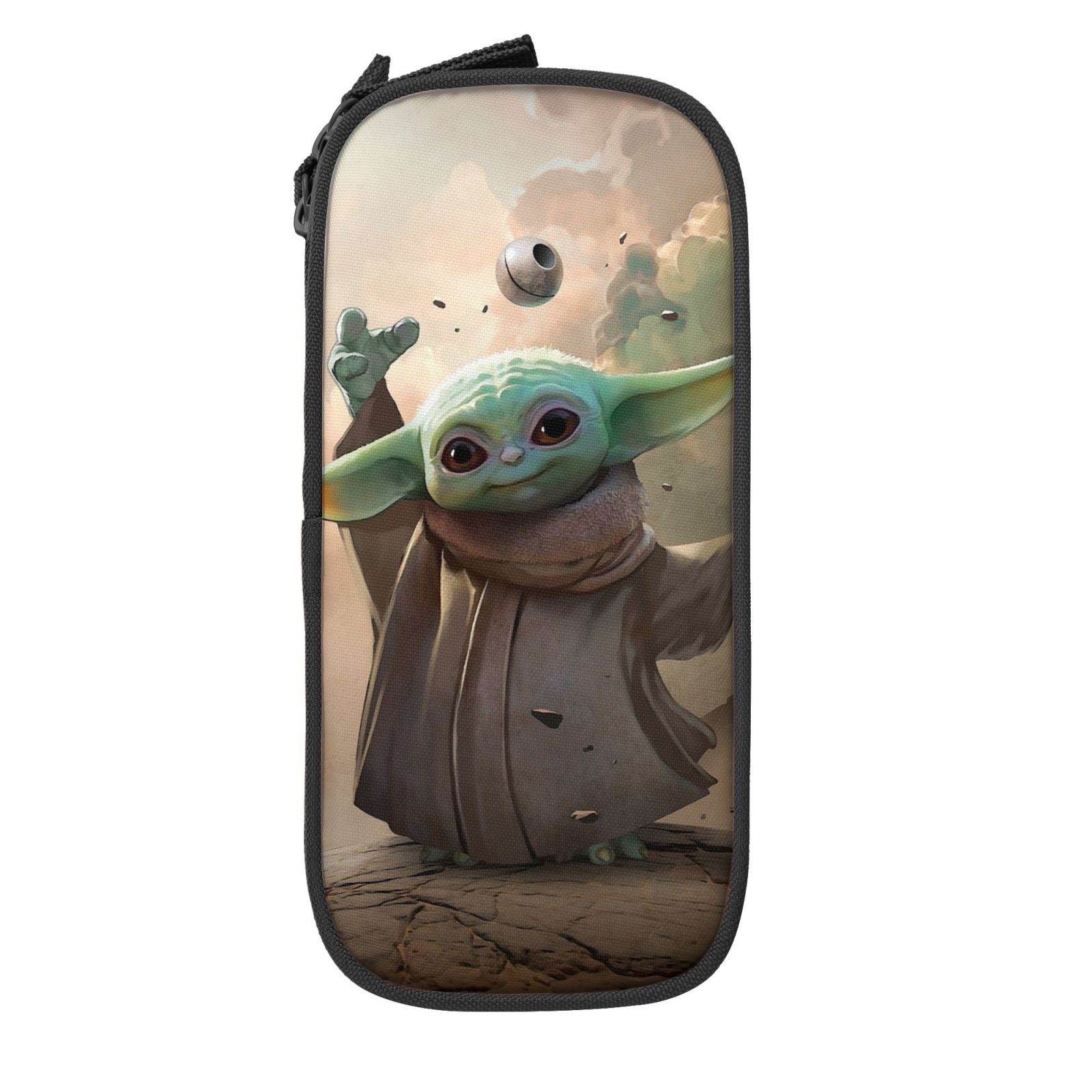 Baby Yoda Pencil Case with Zipper, Big Capacity Pen Pouch Large Storage