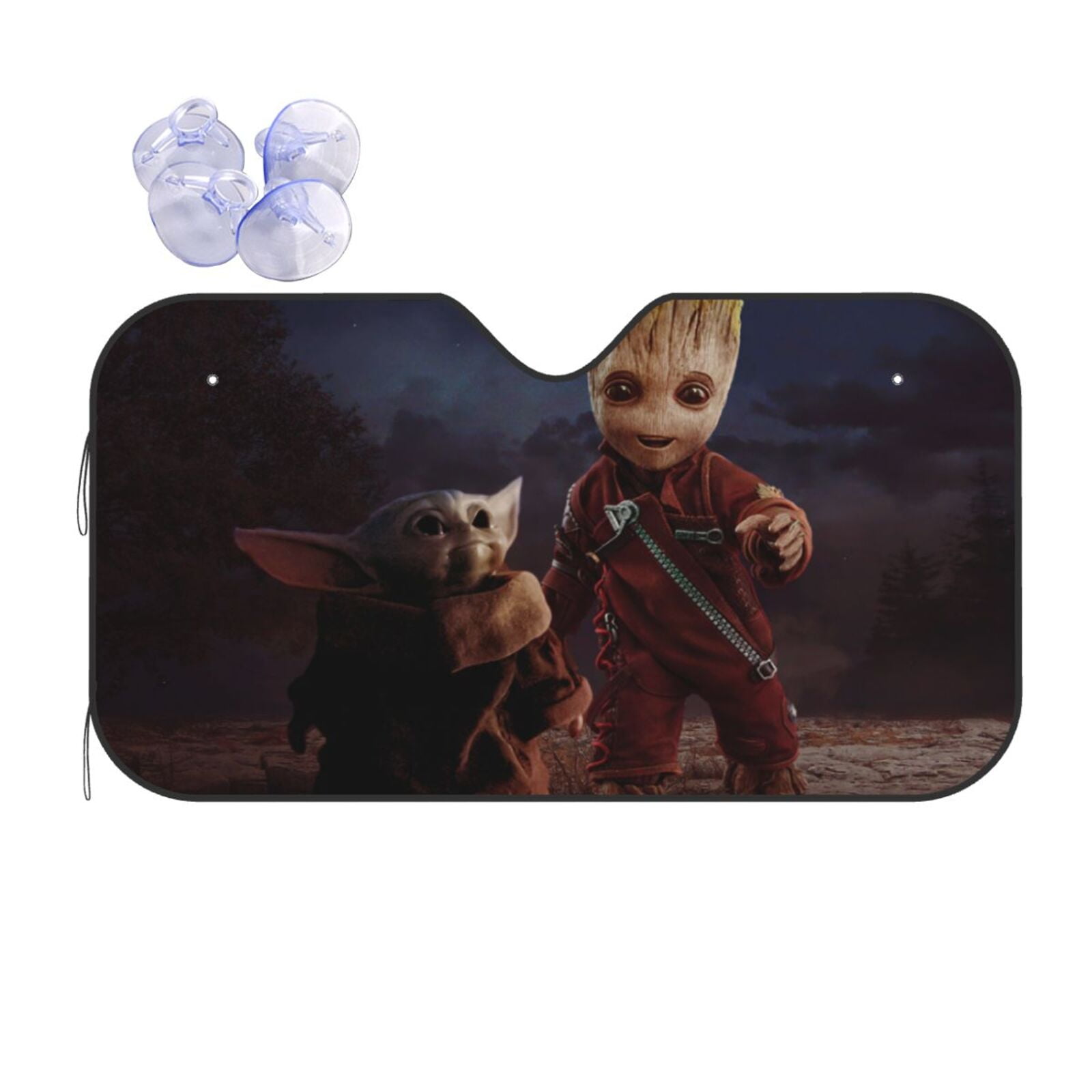 Baby Yoda Sunshade Car Windshield Cute Cartoon Sun Shade for Trucks SUV