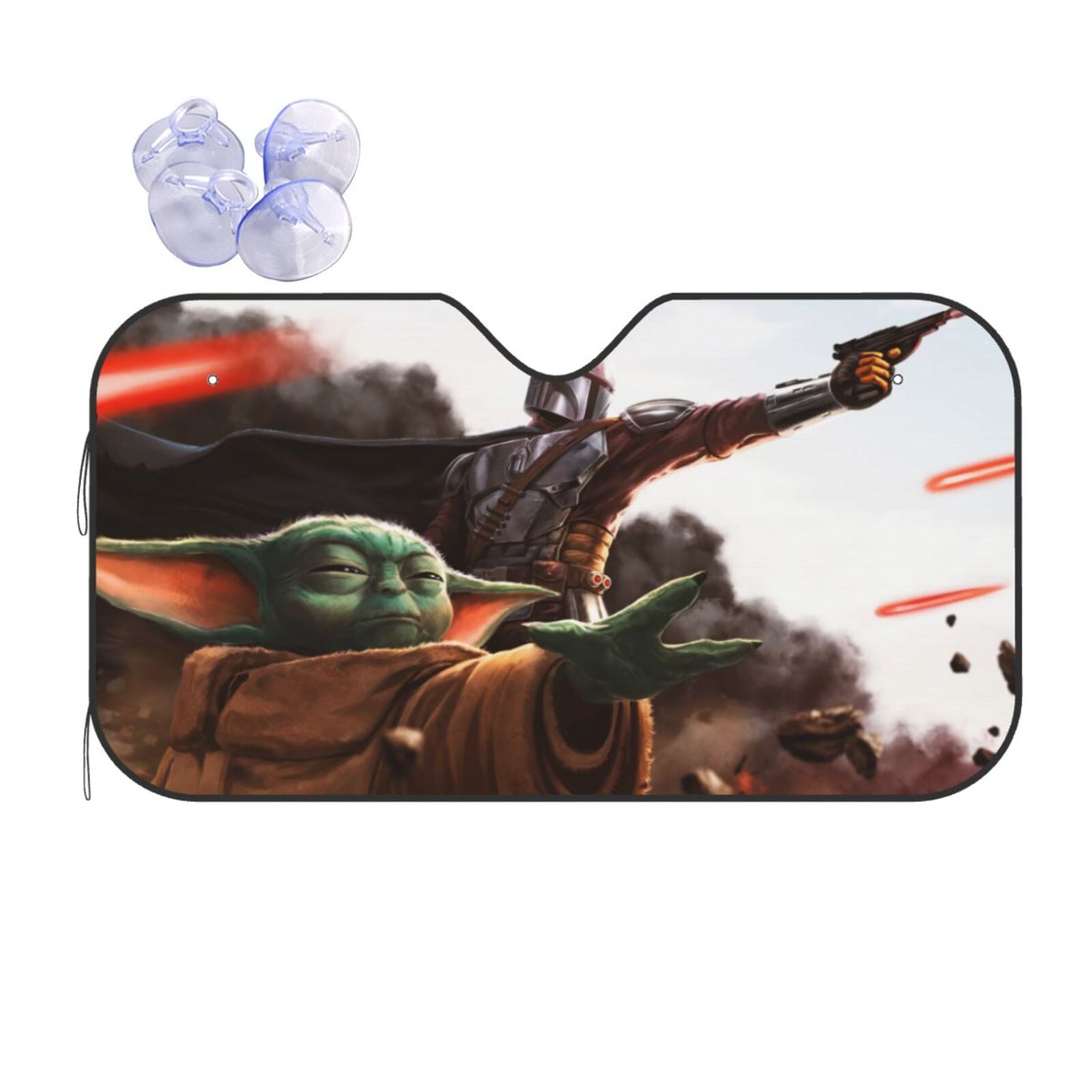 Baby Yoda Sunshade Car Windshield Cute Cartoon Sun Shade for Trucks SUV