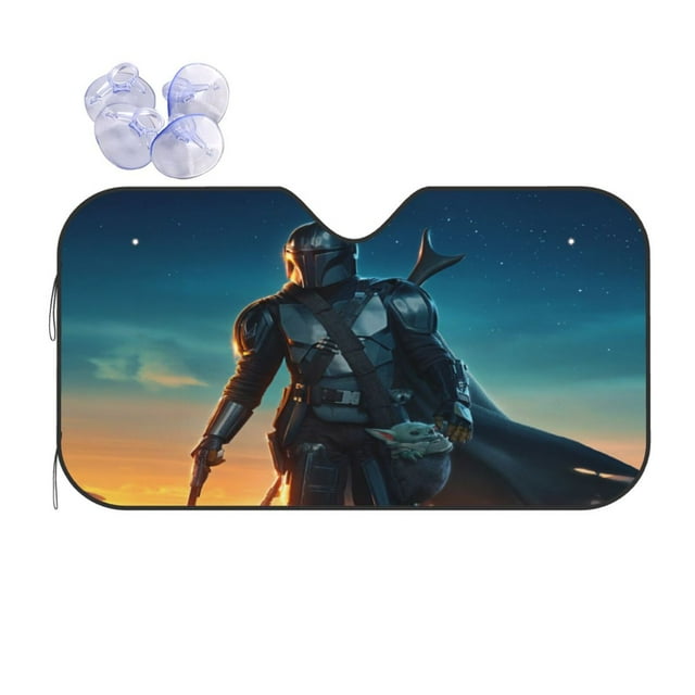 Baby Yoda Sunshade Car Windshield Cute Cartoon Sun Shade for Trucks SUV