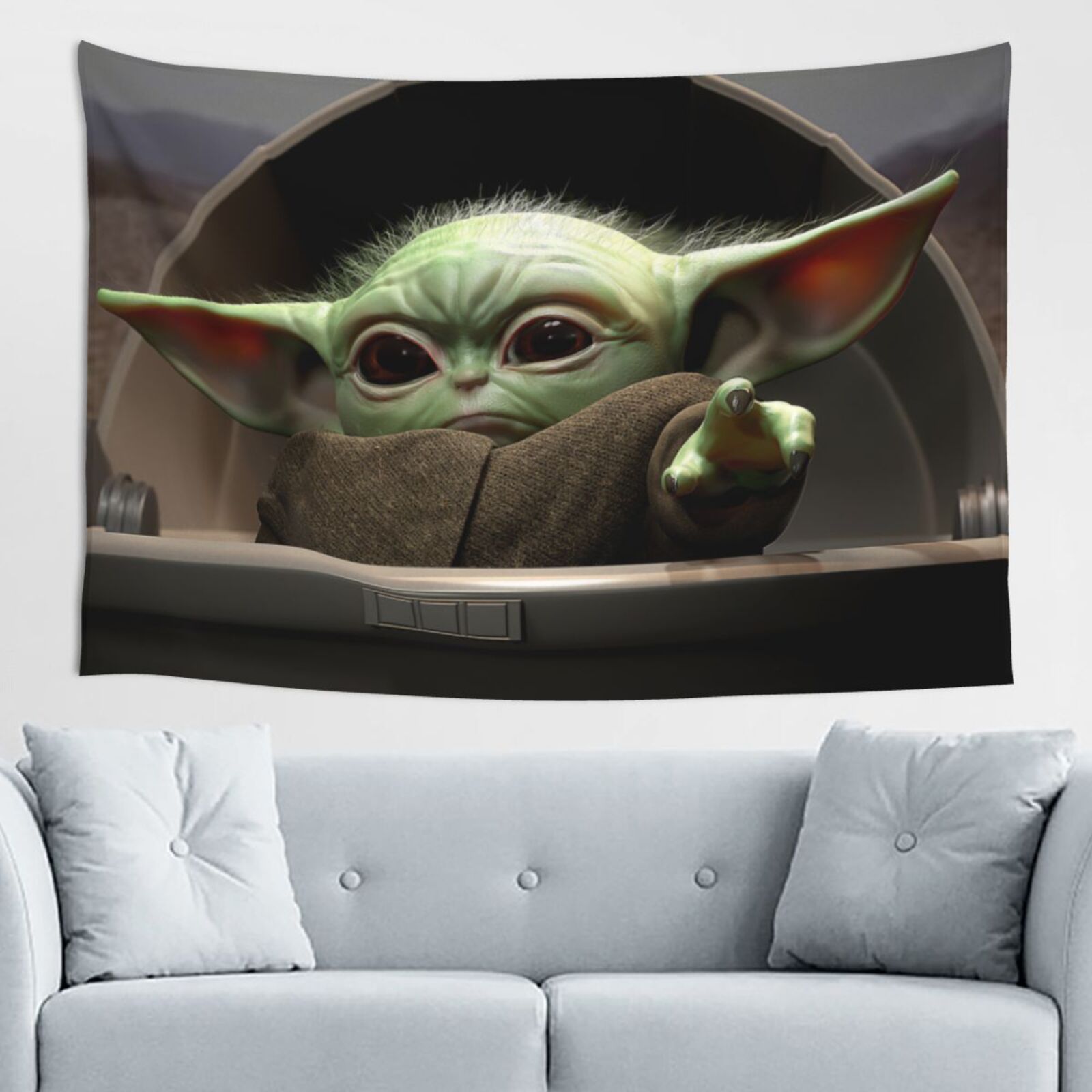 Baby Yoda Tapestry Wall Hanging Home Decoration Wall Blanket Dormitory ...