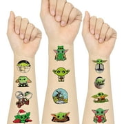 Baby Yoda Temporary Tattoo Sticker Birthday Decorations Party Supplies For Kids Star War Theme Birthday Party Yoda Decorations for Kids Girls Boys Party Favor Supplies Kids School Gifts, 12 Sheets