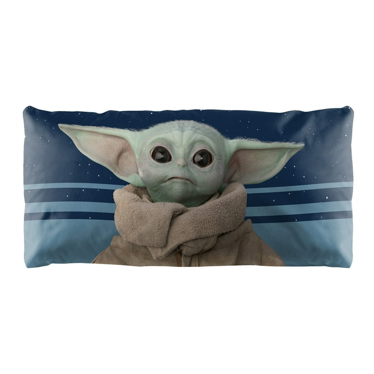 Baby Yoda The Child Extra Large Reversible Body Pillow, 48 x 20,  Microfiber, Blue, Star Wars
