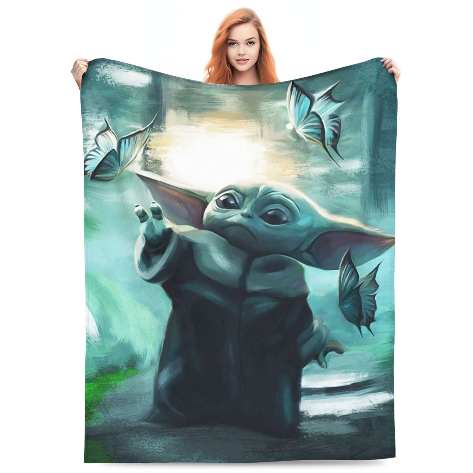 Baby Yoda Throw Blanket Couch Bed Sofa Soft Lightweight Warm Cozy