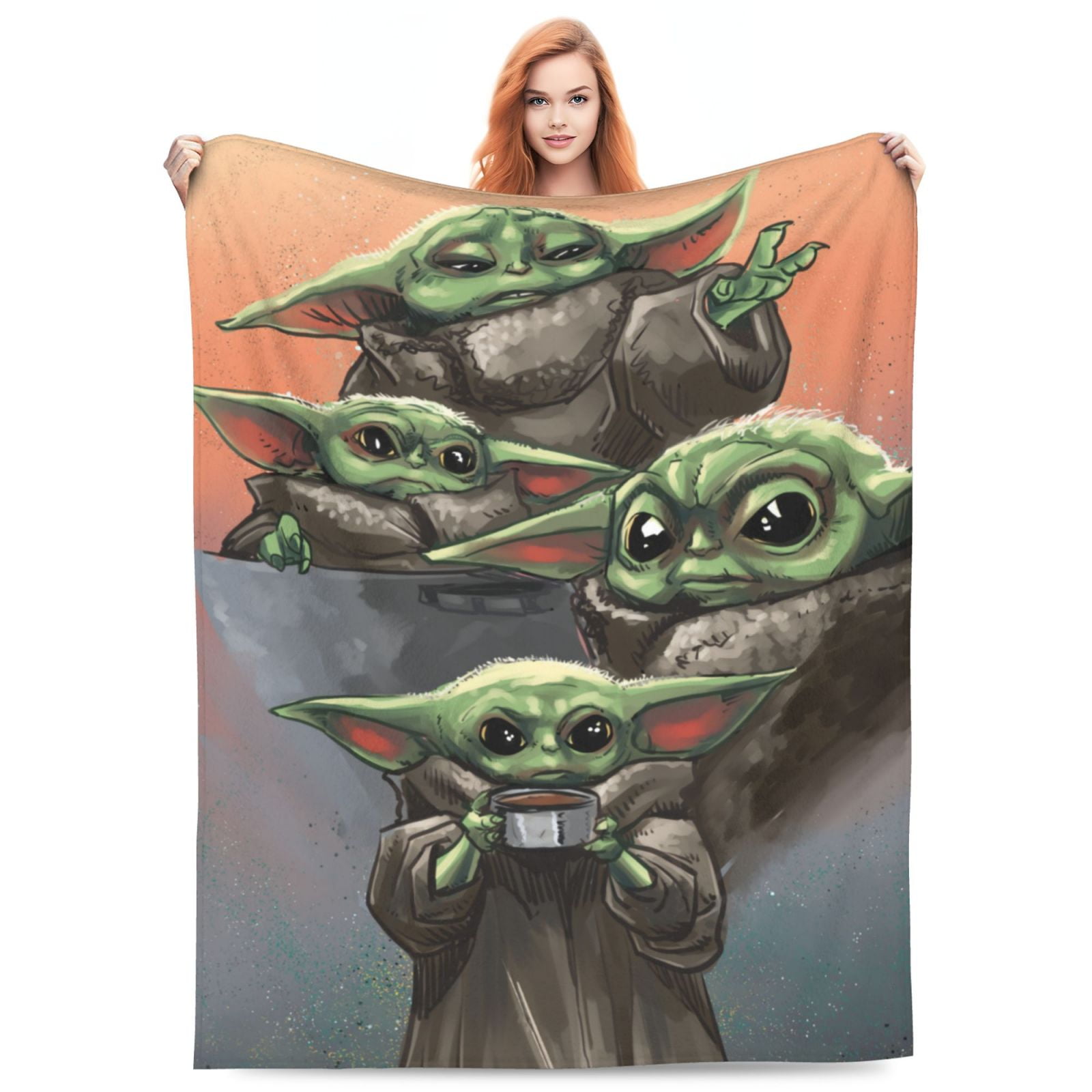 Baby Yoda Throw Blanket Couch Bed Sofa Soft Lightweight Warm Cozy