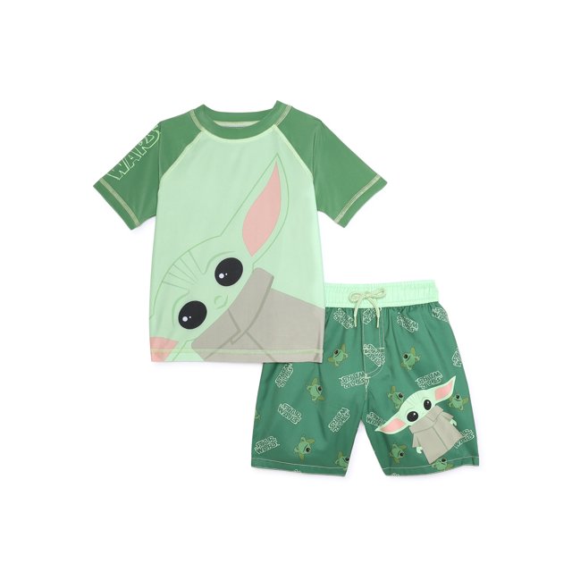 Baby Yoda Toddler Boy Swim Set, 2Piece, Sizes 2T4T