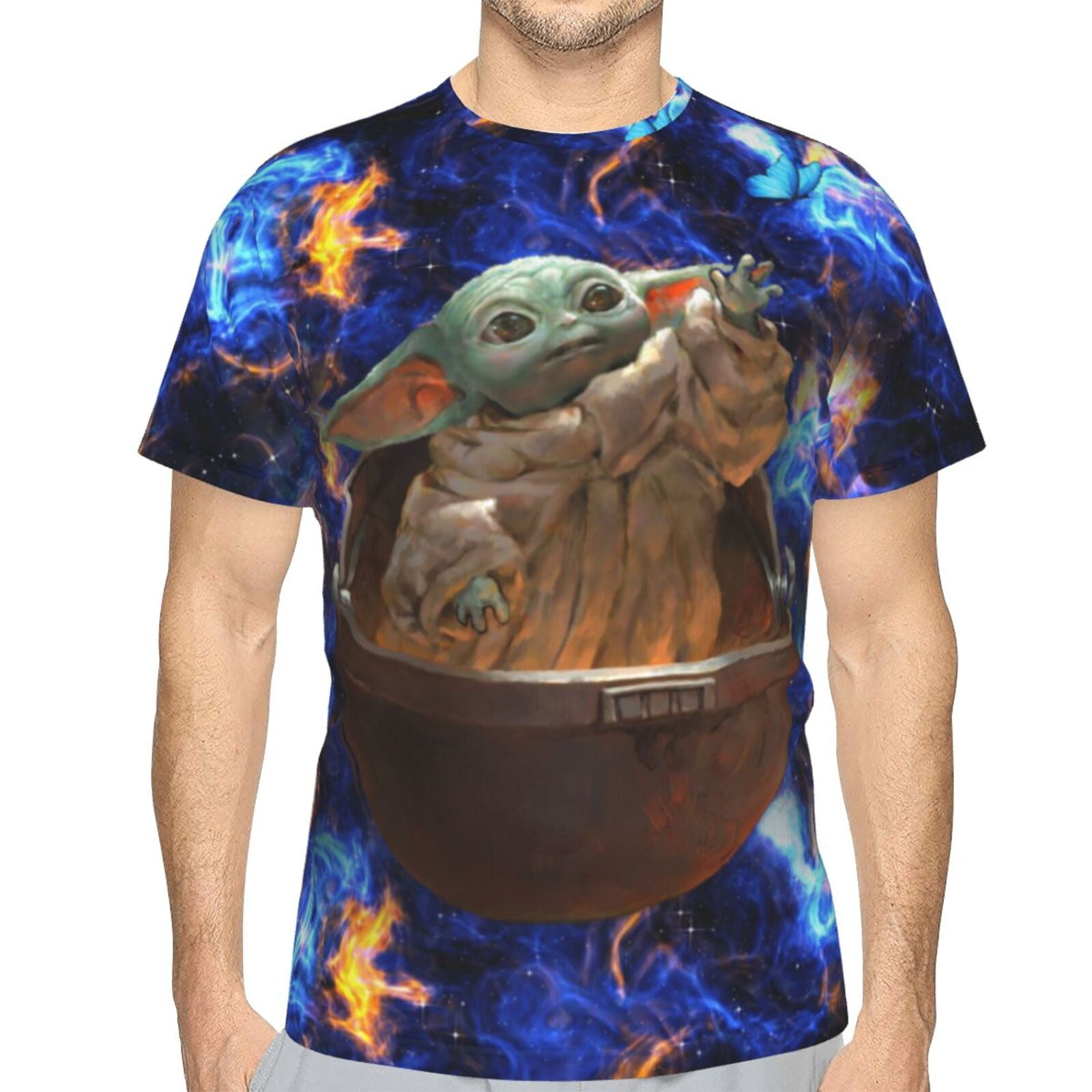 Baby Yoda Unisex 3d Pattern Printed Short Sleeve TShirts Casual Graphics Tees XLarge