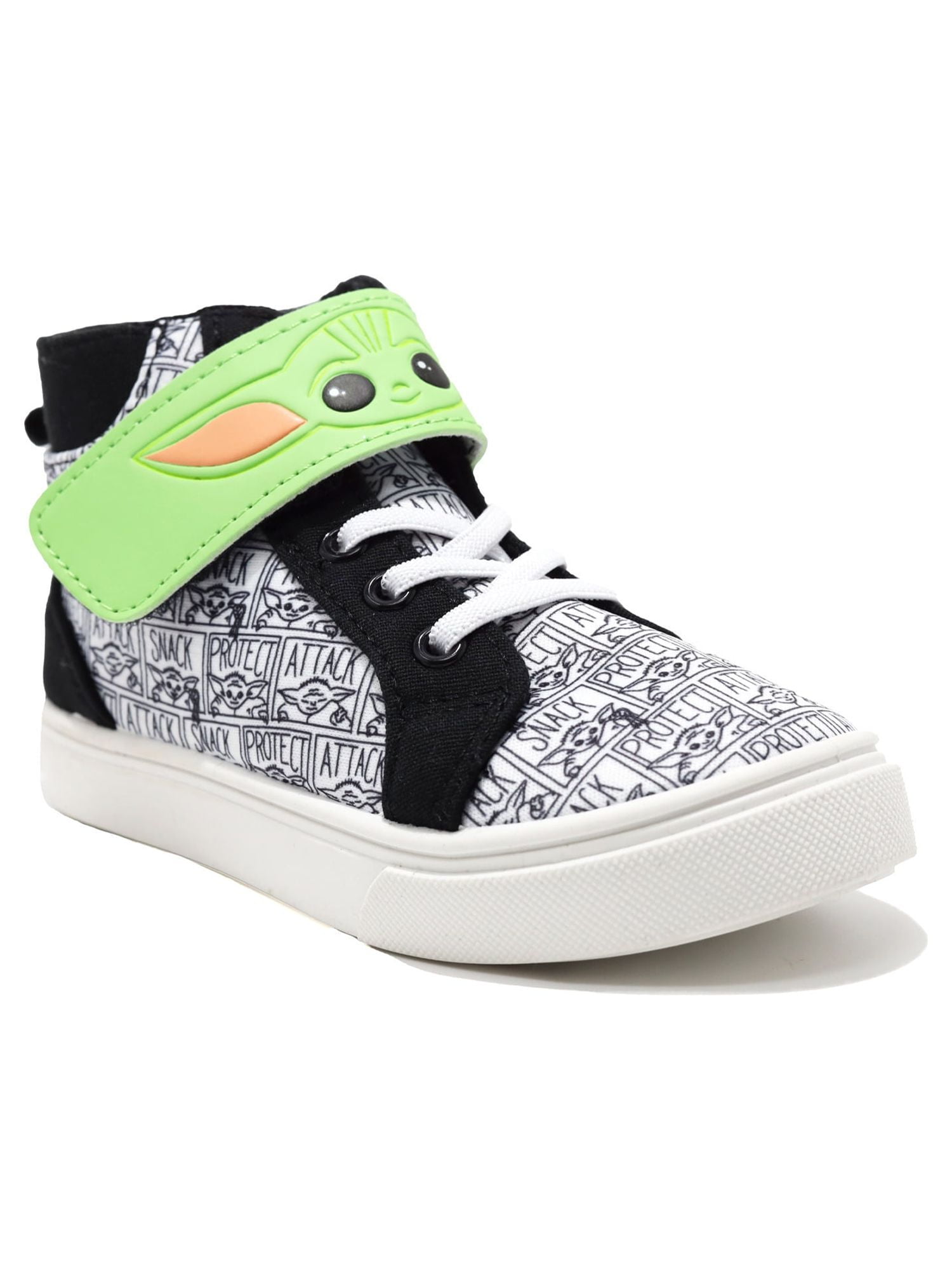 Baby Yoda Unisex Kids Casual and Dress High Top Sneakers, Size 9