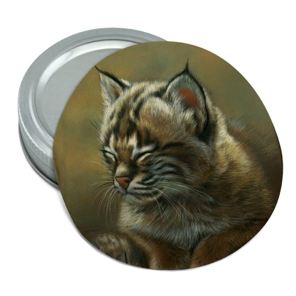 Baby Young Bobcat Kitten Round Rubber Non-Slip Jar Gripper Lid Opener