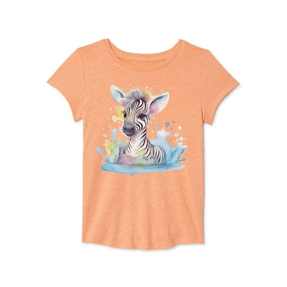 Baby Zebra Graphic T-Shirt for Girls Size 4-5
