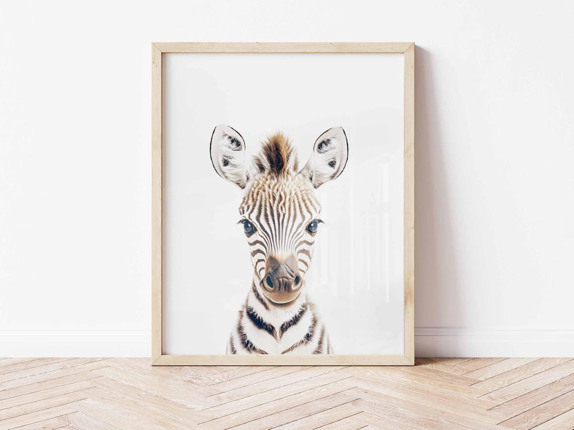 Baby Zebra Nursery Wall Art Print, Safari Nursery Decor, Safari Animal ...
