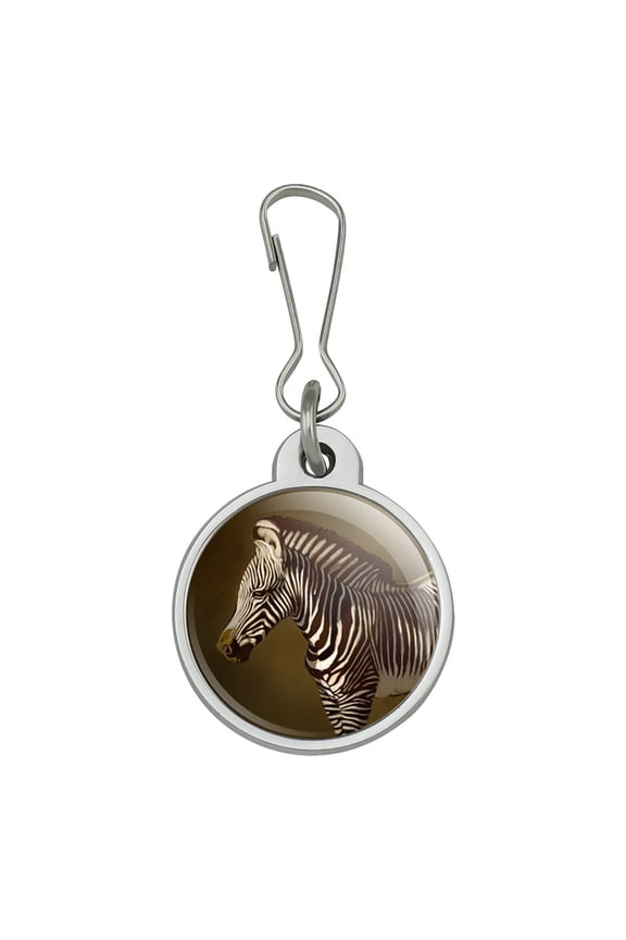 Baby Zebra Young Foal Jacket Handbag Purse Luggage Backpack Zipper Pull Charm