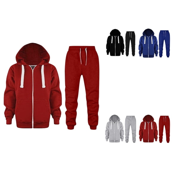 Baby Zip Up Hoodie, Long Sleeve Sweatshirt Top with Pocket, Solid Color, Toddler Girls Coat Jackets and Pants Set