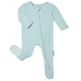 thumbnail image 1 of Baby Zipper Footie Pajamas, Supersoft Bamboo Rayon Baby Footed Pjs Boy Girl 0-3-6-9-18-24 Month Coverall Sleepers, 1 of 9