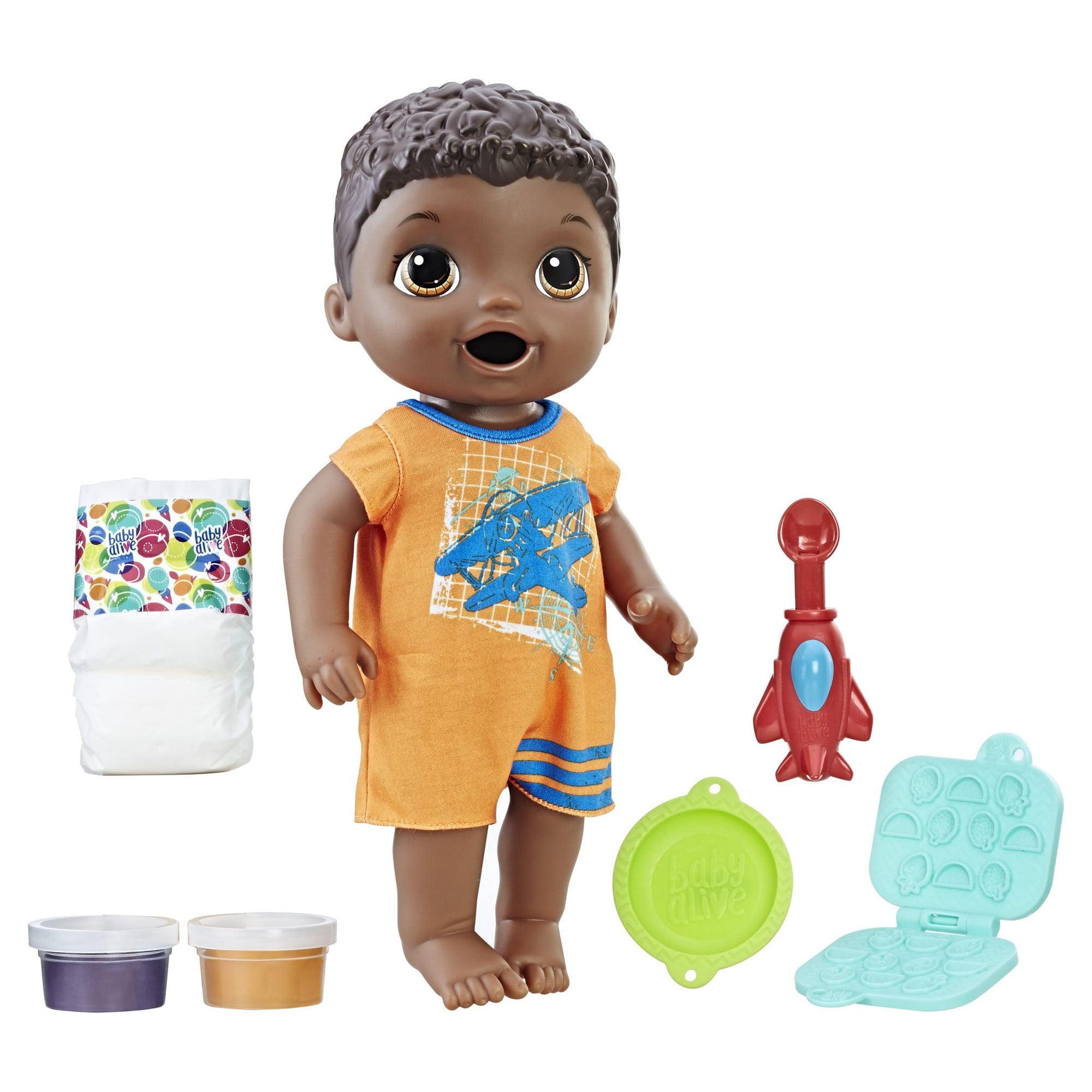 Baby Alive Super Snacks Snackin Luke Brunette Hair Walmart