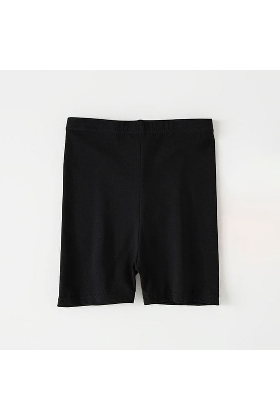 Baby and Toddler Girls' Cotton Bike Shorts Solid Cotton Bike Shorts Soft Pull-On Sporty Clothes for Girls