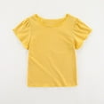 thumbnail image 1 of Baby and Toddler Girls Short Sleeve T-Shirts Cotton Crewneck Shirts Basic Solid Tees Summer Casual Tops 6Months-5Years, 1 of 7