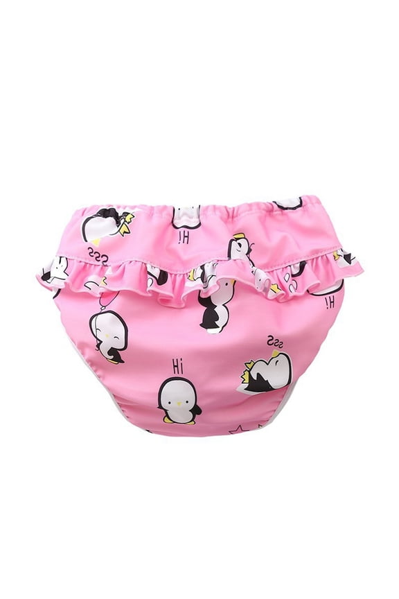 Baby and Toddler Reusable Swim Diaper Leakproof Waterproof Ruffle Swim Pants for and Kids Ages 1 to 5 Years