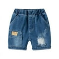 thumbnail image 1 of Baby and Toddler Stretch Denim Casual Shorts Elastic Waist, 1 of 8