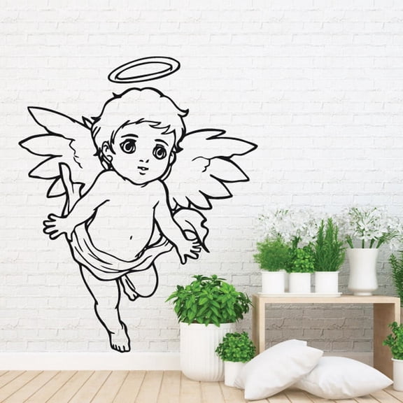 Baby angel with big eyes decal - 36 Inches
