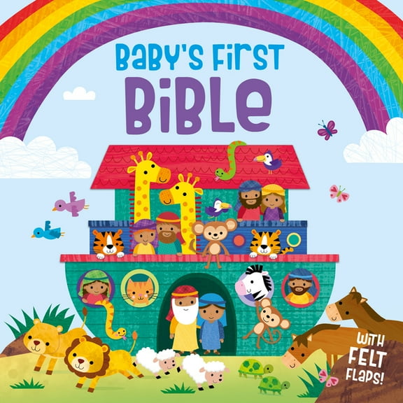 Baby's First Bible, Board Book with Felt Lift-The-Flaps, for Christmas, Easter, Baby Dedications, (Board Book)
