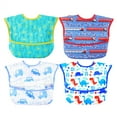thumbnail image 1 of Baby bibs Waterproof Todder bib - Feeding Bib for Boy Girl Starter Bib with Crumb Catcher Pocket Washable Soft Stain and Odor Resistant 4Pack 6-24 Months, 1 of 5